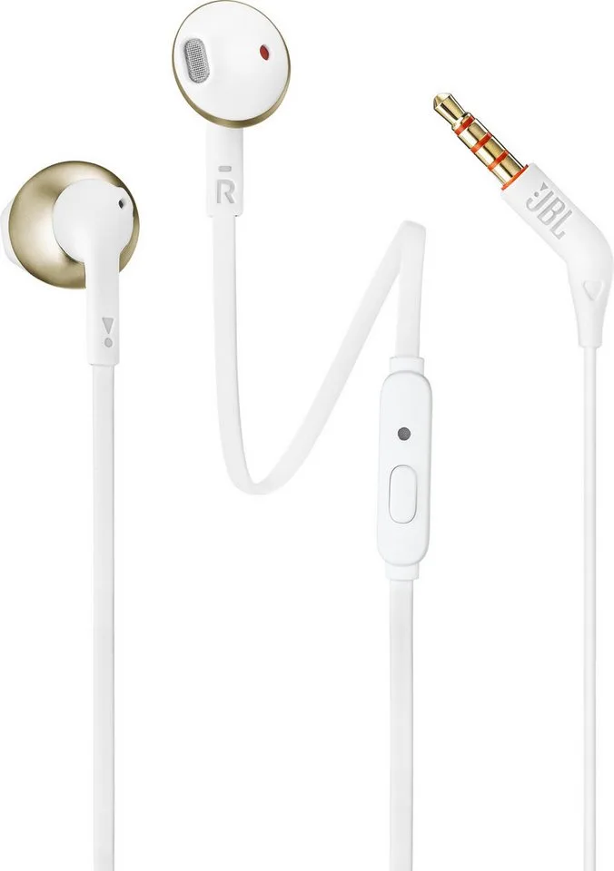 In-ear wired headphones T205 In-Ear-Kopfhörer by JBL, Gold – cover