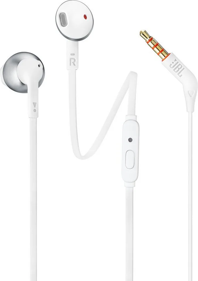 In-ear wired headphones T205 In-Ear-Kopfhörer by JBL, Silver – cover