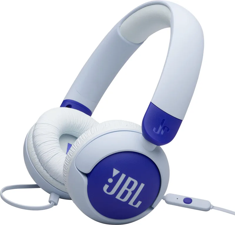 Junior 320 - Kinderkoptelefoon - Bedrade Koptelefoon Kind - 85 dB Veilig Volume - On-ear - Met Microfoon - 3.5 mm Jack - Voor School & Tablet by JBL, Blue – cover