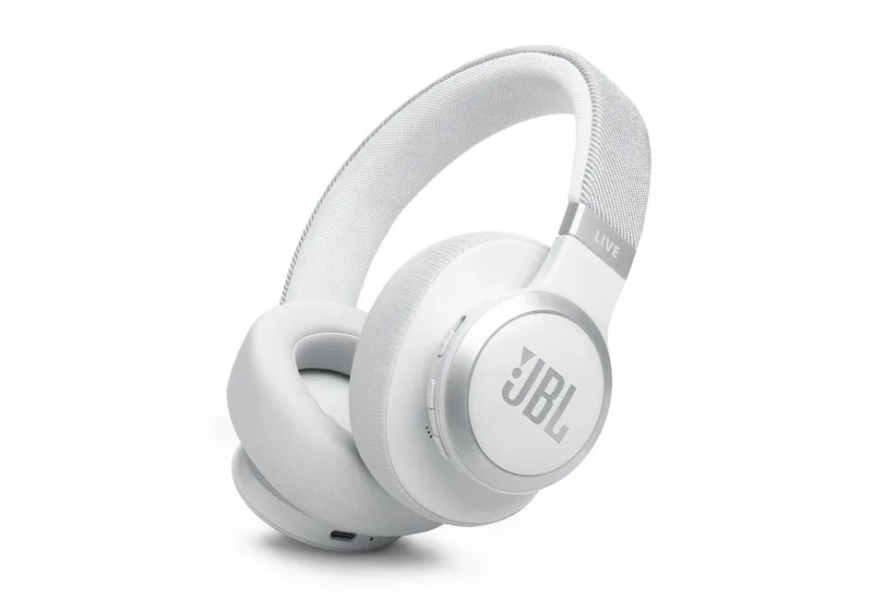 LIVE 770NC mit JBL Signature Sound und Surround Sound Over-Ear-Kopfhörer (Adaptive Noise-Cancelling, Multi-Point-Verbindung, Transparenzmodus, Alexa, Google Assistant, Kabelloser Over-Ear-Kopfhörer mit True Adaptive Noise Cancelling) van JBL, Wit – cover