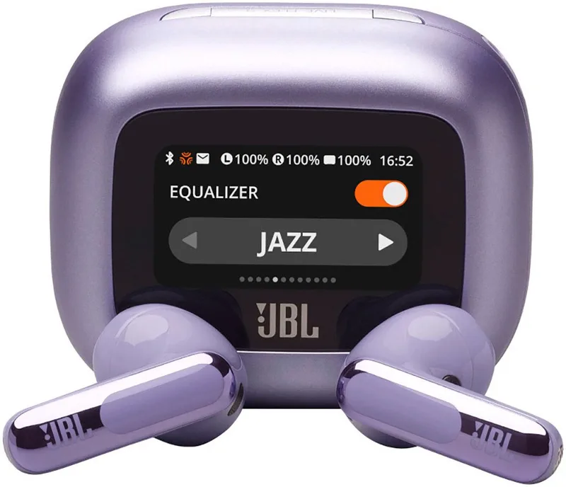 LIVE FLEX 3 wireless In-Ear-Kopfhörer (Adaptive Noise-Cancelling, Hi-Res, Multi-Point-Verbindung, A2DP Bluetooth, True Adaptive Noise Cancelling, IP54, Personi-Fi 3.0) van JBL, Paars – cover