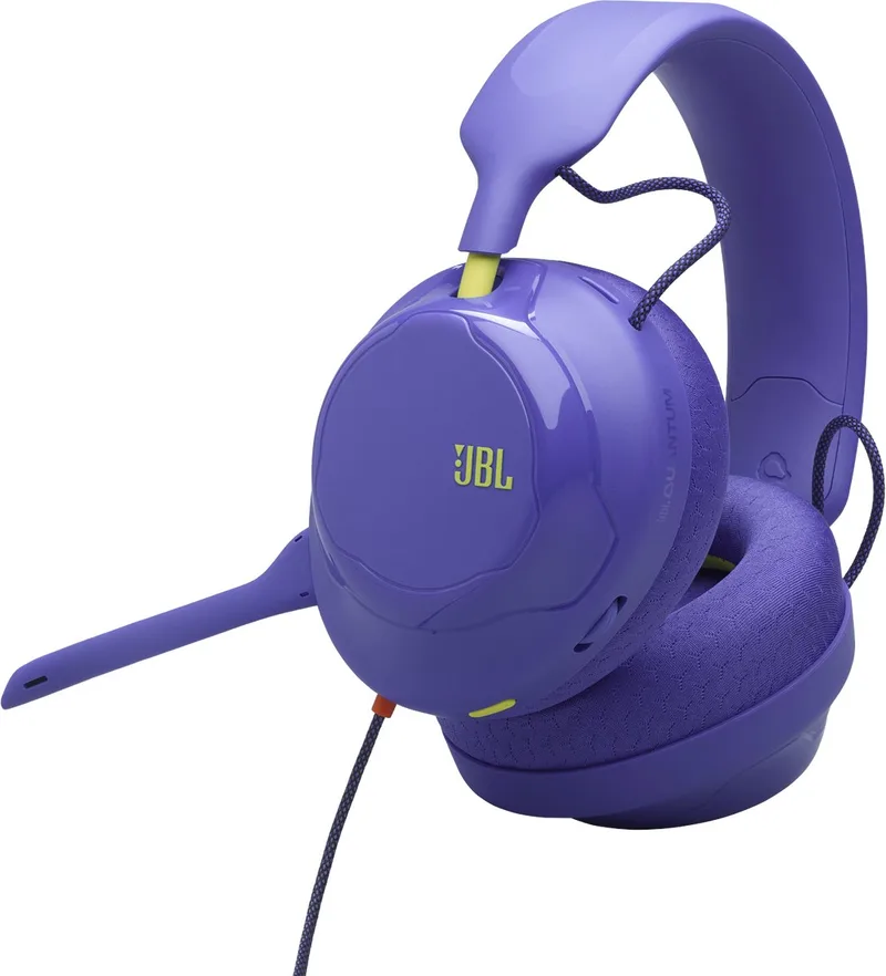 Quantum 120 – NIEUW – Bedrade Gaming Headset – PC/PS5/PS4/Nintendo Switch/Xbox – Afneembare Ruisonderdrukkende Microfoon – 3.5mm jack de JBL, Violet – jaquette