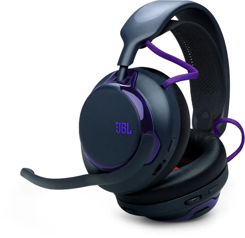 Quantum 850 - Draadloze Gaming Headset – Bedrade Headset USB-C, 3,5mm kabel - Adaptive Noise Cancelling – 50mm drivers – 2.4 GHz-verbinding - PC/PS4/PS5/Nintendo Switch/iOS/Android - Zwart van JBL, Zwart, Blauw – cover