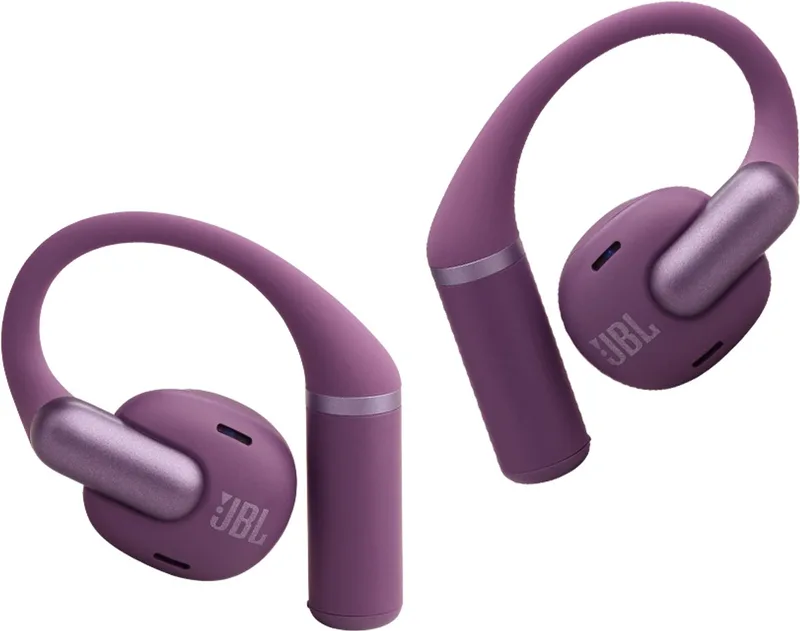 Sense Pro - Open Ear Oordopjes - Oortjes Draadloos - Sport Oordopjes - Bluetooth - Sporten - Hardlopen - 38 uur - Spatwaterdicht - IP54 - Oorhaak van JBL, Paars – cover