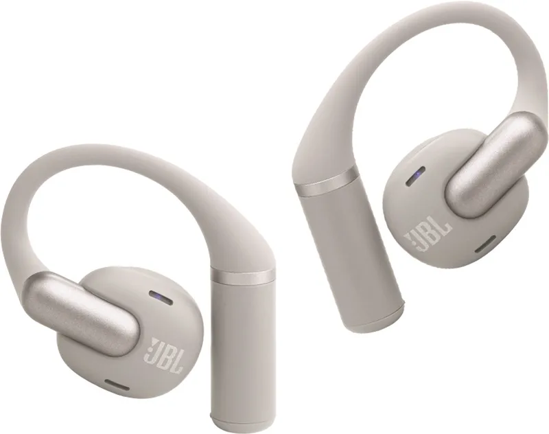 Sense Pro - Open Ear Oordopjes - Oortjes Draadloos - Sport Oordopjes - Bluetooth - Sporten - Hardlopen - 38 uur - Spatwaterdicht - IP54 - Oorhaak van JBL, Grijs – cover