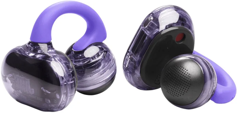 Soundgear Clips - Open ear Oortjes - Oortjes Draadloos - Sport Oordopjes - Bluetooth - Sporten - Hardlopen - 32 uur - Spatwaterdicht - IP54 - Oorclips van JBL, Paars – cover