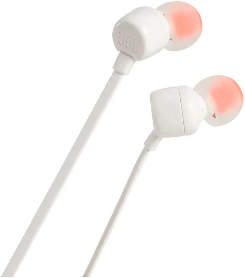 Tune 110 In-Ear-Kopfhörer (Freisprechfunktion) de JBL, Blanc – jaquette