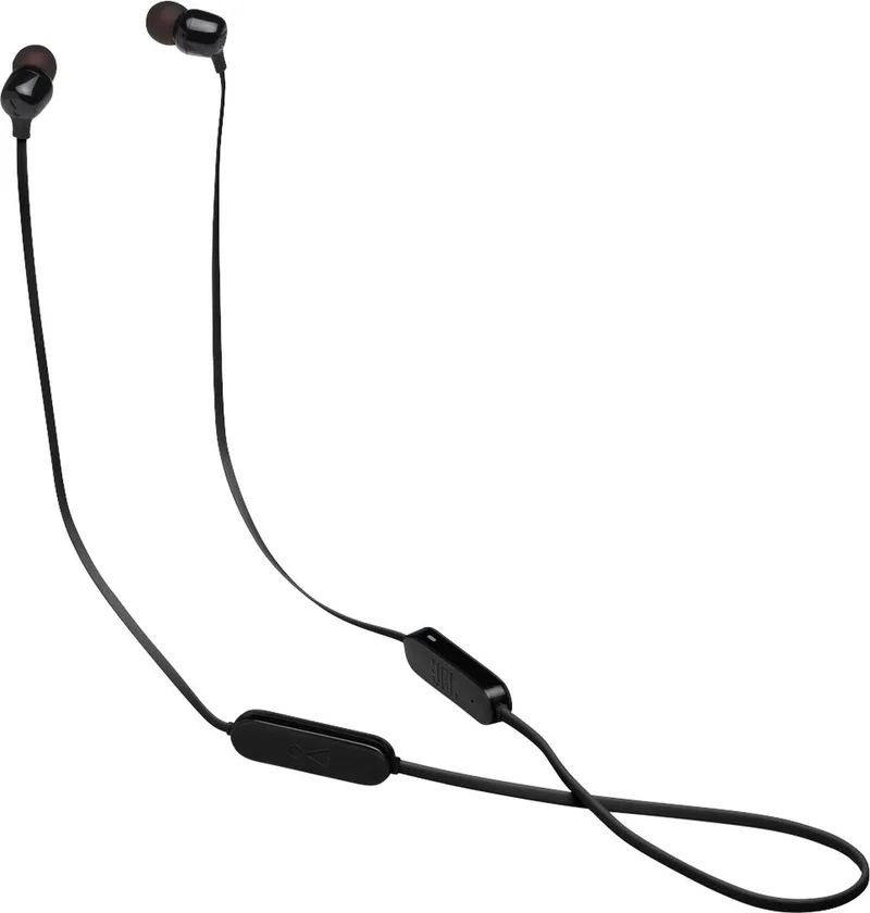 Tune 125BT - Bluetooth Oordopjes Draadloos - In-ear Oortjes met Kabel - 16 uur speeltijd - Magnetisch Design de JBL, Noir – jaquette