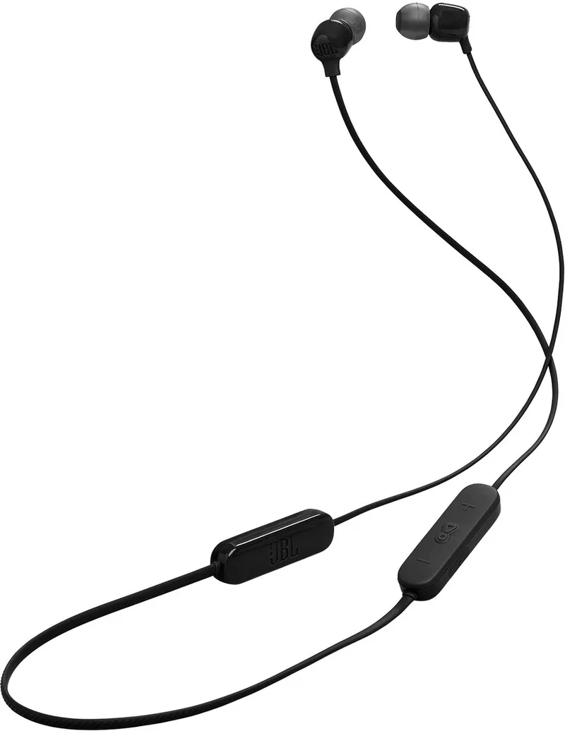 Tune 135BT - Bluetooth Oordopjes Draadloos - In-ear - Oortjes met Kabel - 16 uur speeltijd van JBL, Zwart – cover