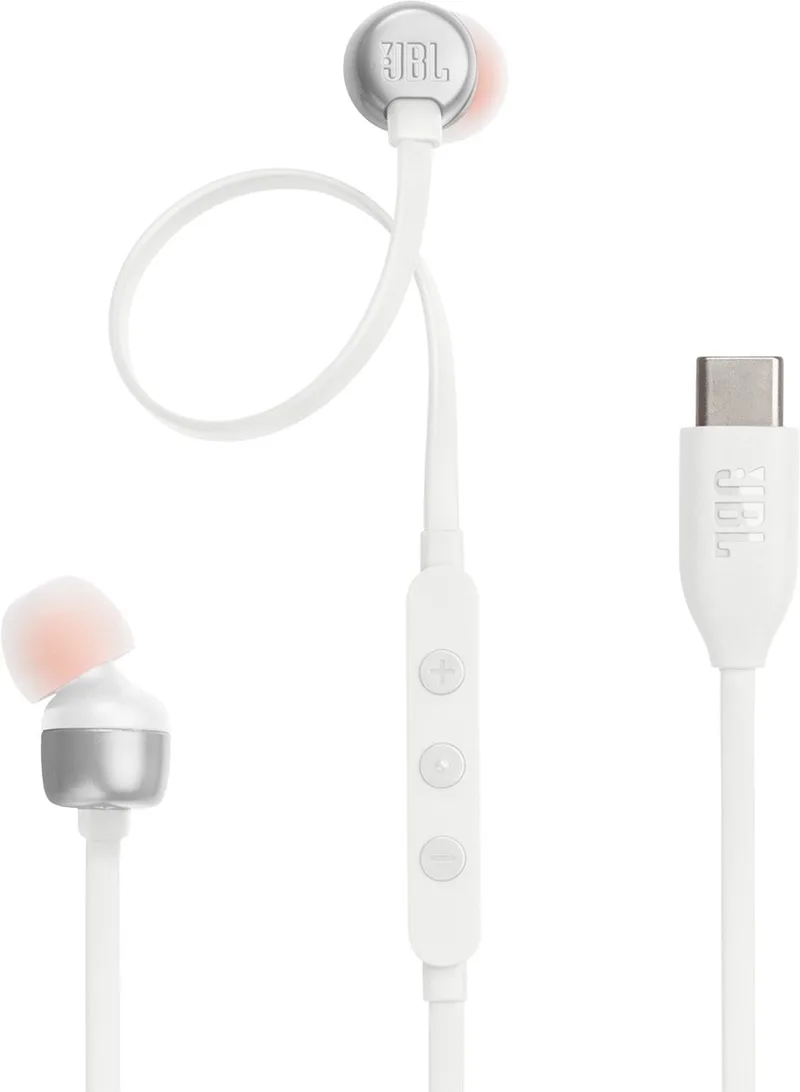 Tune 310C - USB-C Oordopjes voor iPhone 15, 16 & 17 - Bedrade In-ear met Microfoon - Oortjes Bedraad by JBL, White – cover