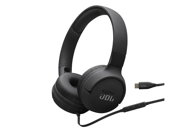 Tune 520C USB-C kabelgebundener Hi-Res-On-Ear On-Ear-Kopfhörer de JBL, Noir – jaquette