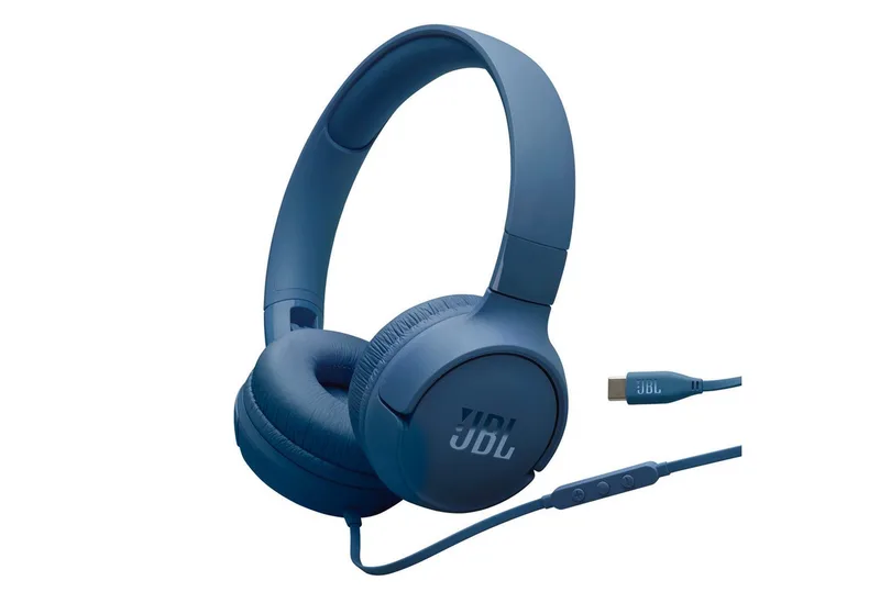 Tune 520C USB-C kabelgebundener Hi-Res-On-Ear On-Ear-Kopfhörer by JBL, Blue – cover