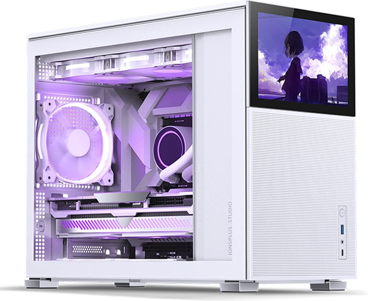 D31 MESH Screen Micro-tower PC-behuizing by Jonsbo, White – cover