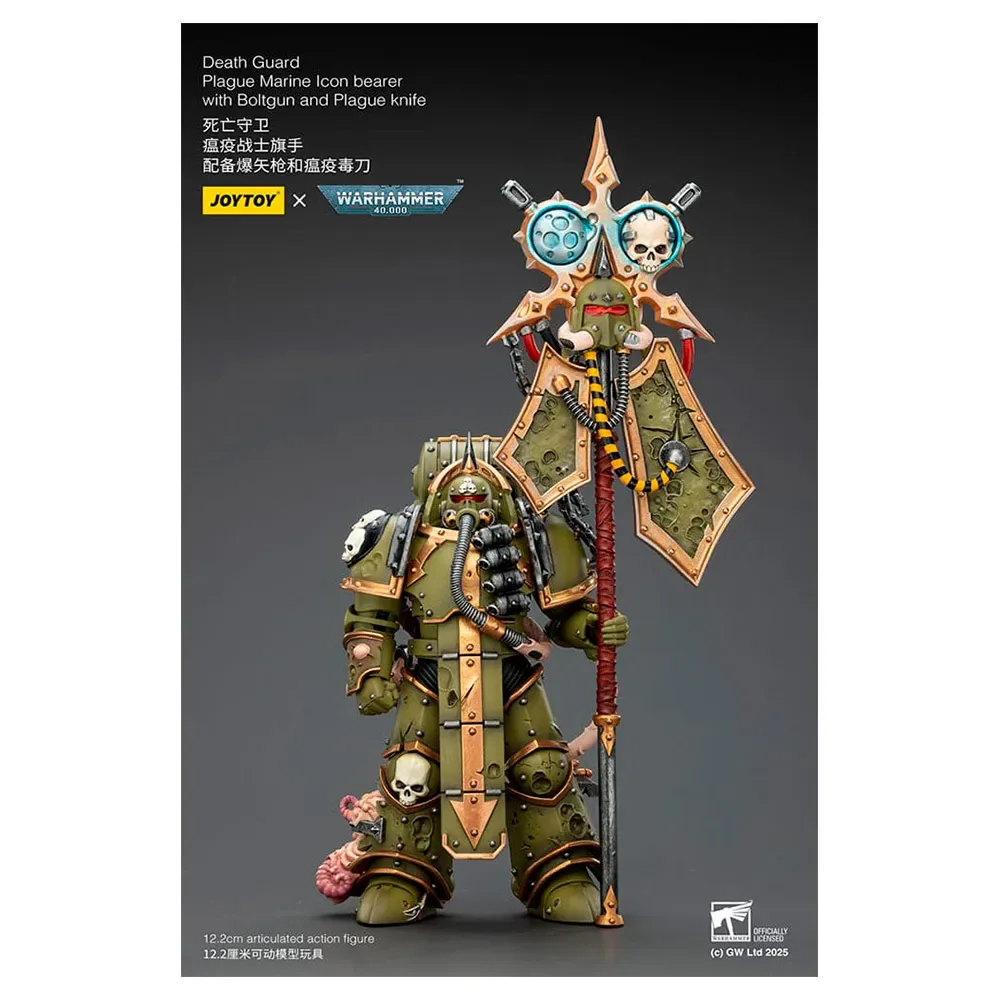 Warhammer 40k Death Guard Plague Marine Icon Bearer Figuur 12 Cm by Joy Toy – cover