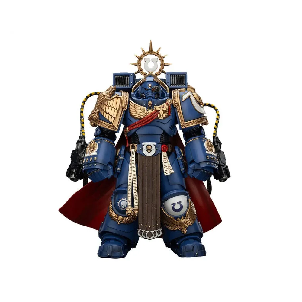 Warhammer 40k Ultramarines Marneus Calgar Kapitelmästare Med Mkx Gravis-rustning Och Ultramar-handskar Figur 20 Cm från Joy Toy – omslag