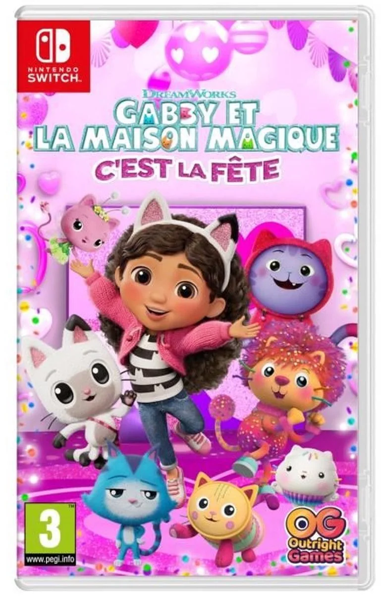 Gabby et la Maison Magique C'est la Fête van Just for Games, Nintendo Switch – cover