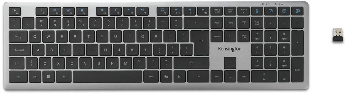 Toetsenbord Kensington KB535 EQ oplaadbaar QWERTY de Kensington, Gris, US – jaquette