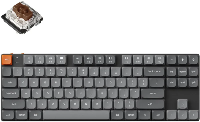 K1 Max toetsenbord brown switch USB + RF Wireless + Bluetooth de Keychron, Noir – jaquette