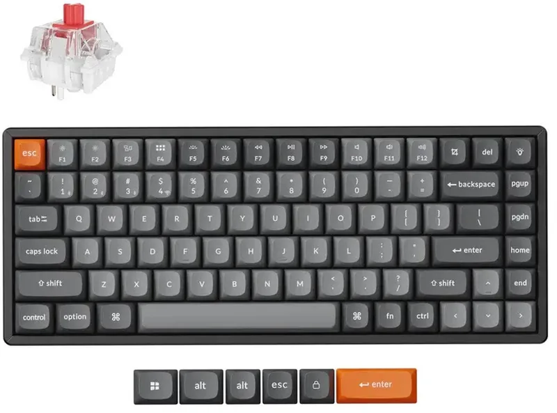 K2 Max QMK gaming toetsenbord red switch van Keychron, Grijs – cover