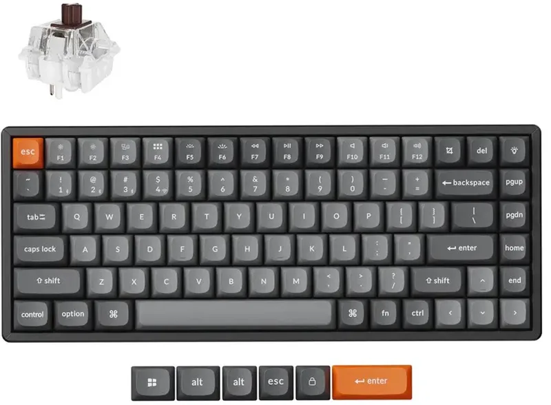 K2 Max QMK toetsenbord brown switch de Keychron, Gris – jaquette