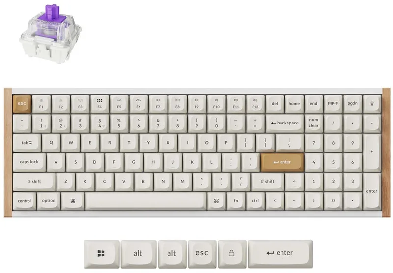 K4 HE toetsenbord Nebula special edition by Keychron, White – cover
