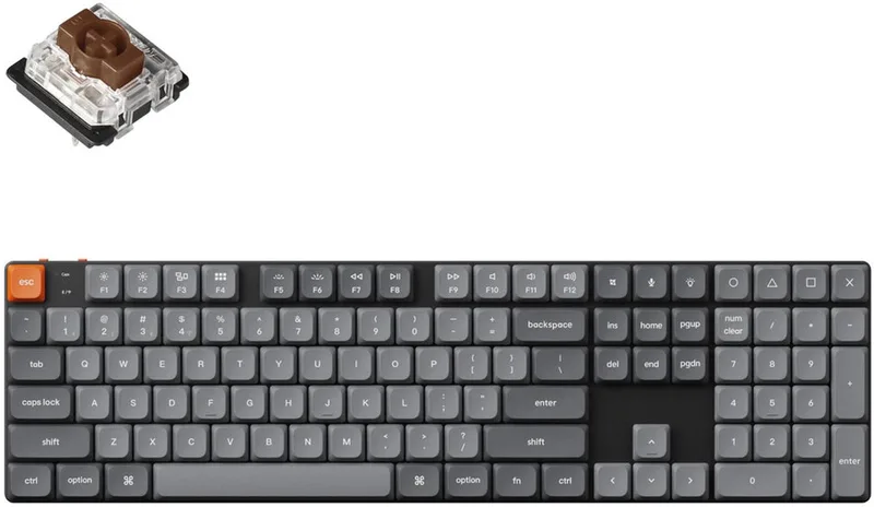 K5 Max QMK/VIA mechanical toetsenbord brown switch van Keychron, Zwart – cover