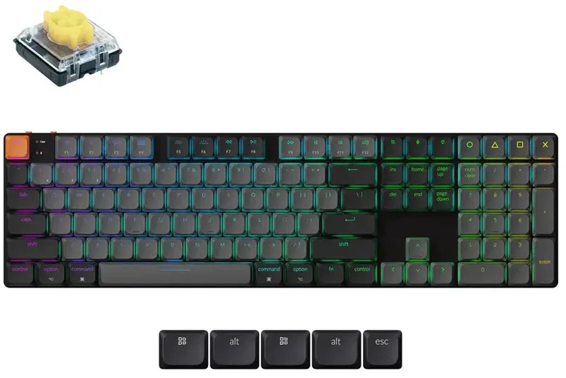 K5 QMK RGB toetsenbord V2 banana switch van Keychron, Grijs – cover