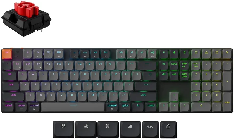 K5 QMK RGB toetsenbord V2 red switch by Keychron, Black – cover