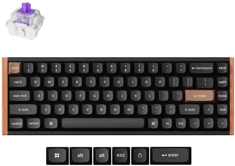 K6 HE toetsenbord Nebula magnetic switch special edition zwart van Keychron, Bruin, Zwart – cover