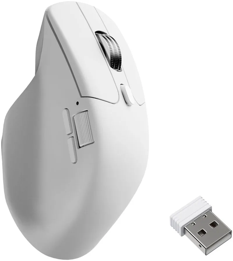 M6 Muis - Draadloos - 8K Polling Rate - PixArt 3950 van Keychron, Wit – cover