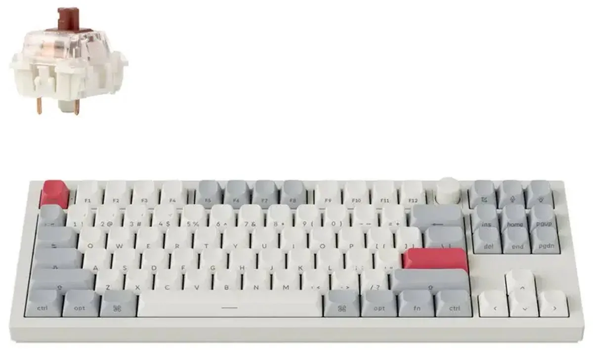 Q3 Max QMK/VIA side printed toetsenbord brown switch by Keychron, Grey – cover