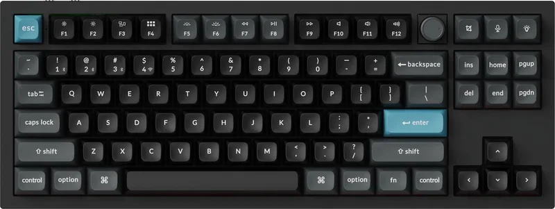 Q3 Ultra - Mechanisch Toetsenbord - Draadloos - US Qwerty - 80% - Bruine Switch van Keychron, Zwart, US – cover