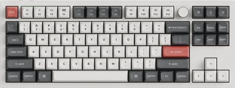 Q3 Ultra - Mechanisch Toetsenbord - Draadloos - US Qwerty - 80% - Rode Switch by Keychron, White, US – cover