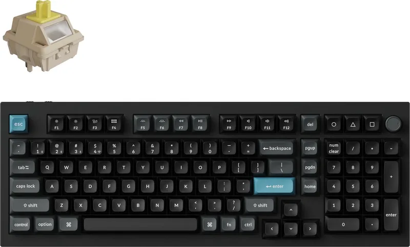Q5 Ultra - Mechanisch Toetsenbord - Draadloos - US Qwerty - 96% - Banana Switch by Keychron, Black, US – cover