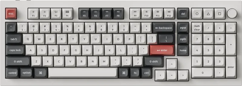 Q5 Ultra - Mechanisch Toetsenbord - Draadloos - US Qwerty - 96% - Bruine Switch van Keychron, Wit, US – cover