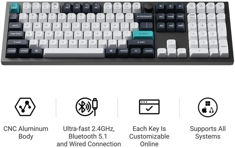 Q6 Max QMK/VIA toetsenbord banana switch van Keychron, Zwart – cover