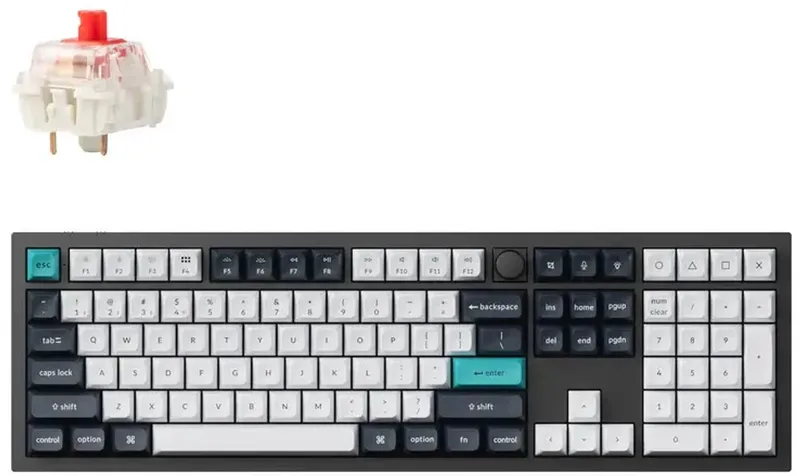 Q6 Max QMK/VIA toetsenbord red switch by Keychron, Black, Koolstof – cover
