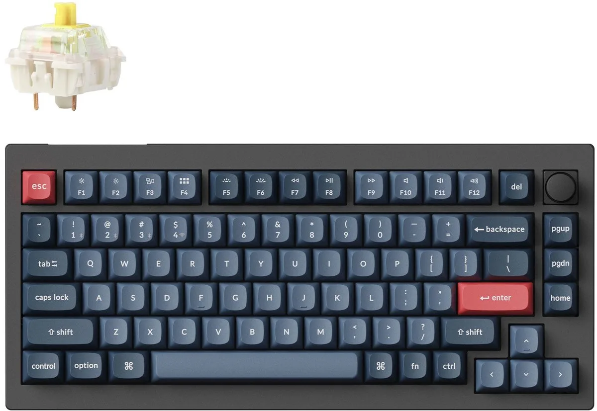 Clavier Sans Fil V1 Max Rgb Banana Switch Anglais de Keychron, Noir, Gris – jaquette