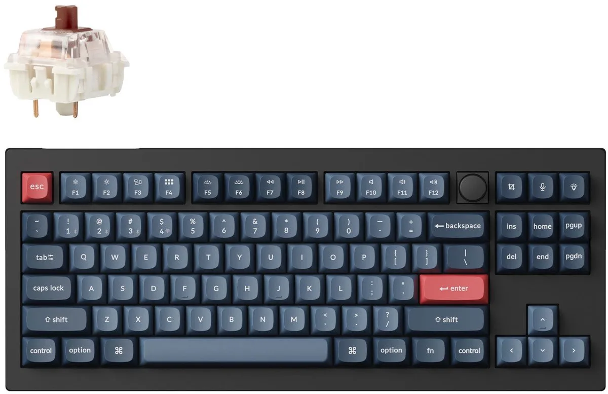 V3 Max QMK/VIA gaming toetsenbord brown switch van Keychron, Zwart, Grijs – cover