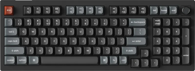 V5 Ultra - Mechanisch Toetsenbord - Draadloos - US Qwerty - 96% - Bruine Switch de Keychron, Noir, US – jaquette
