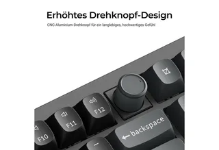 V6 Ultra 8K Swappable RGB Backlight Red Switch - Black - Tastatur by Keychron, Black, DE – cover 4 of 5
