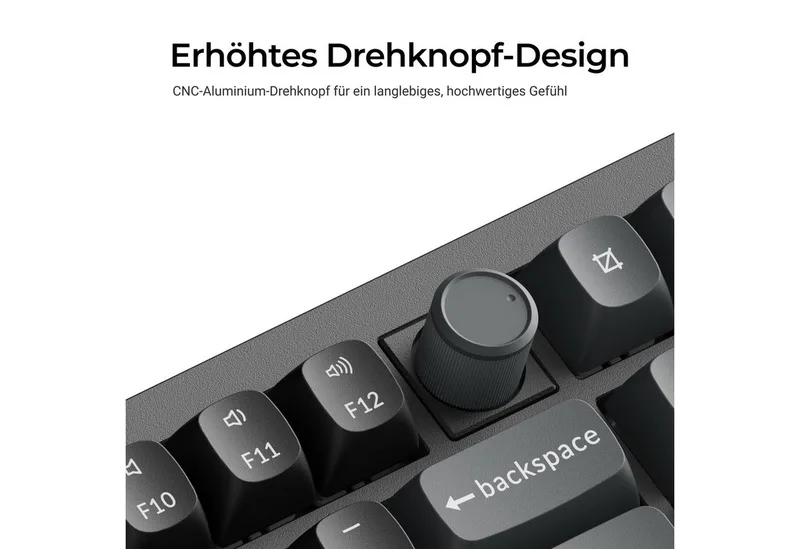 V6 Ultra 8K Swappable RGB Backlight Red Switch - Black - Tastatur by Keychron, Black, DE – cover 4 of 5