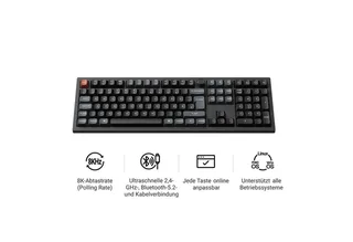 V6 Ultra 8K Swappable RGB Backlight Red Switch - Black - Tastatur by Keychron, Black, DE – cover 1 of 5