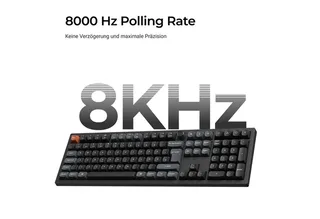 V6 Ultra 8K Swappable RGB Backlight Red Switch - Black - Tastatur by Keychron, Black, DE – cover 3 of 5