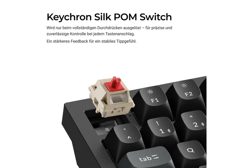 V6 Ultra 8K Swappable RGB Backlight Red Switch - Black - Tastatur by Keychron, Black, DE – cover 2 of 5