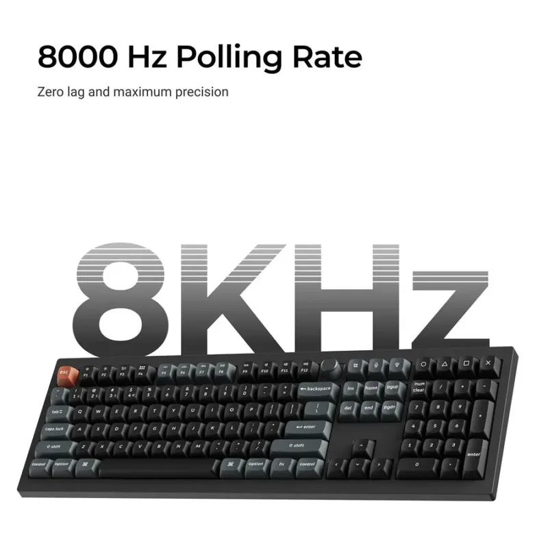 V6 Ultra - Mechanisch Toetsenbord - Draadloos - 100% - Banana Switch - Zwart by Keychron, Black, US – cover 6 of 6