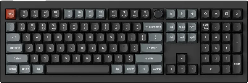 V6 Ultra - Mechanisch Toetsenbord - Draadloos - US Qwerty - 100% - Bruine Switch by Keychron, Black, US – cover