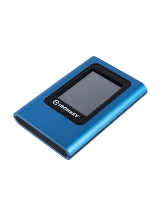 IronKey Vault Privacy 80 - External hard drive SSD - USB 3.2 Gen 1 by Kingston, Blue, 960 GB – cover 1 of 2