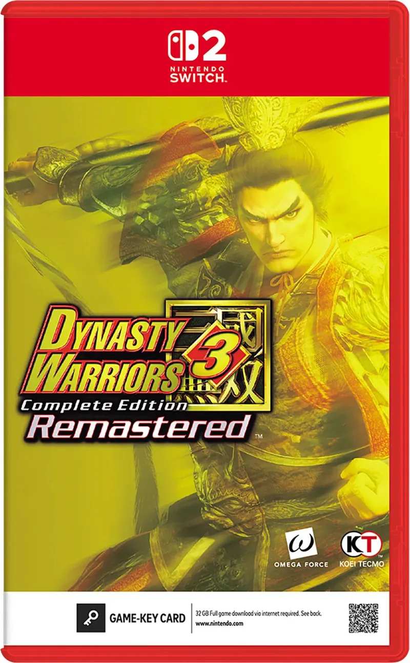 Dynasty Warriors 3 Complete Edition Remastered från Koei Tecmo Games, Nintendo Switch 2 – omslag