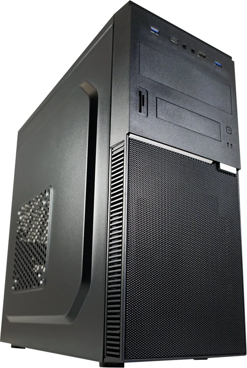 Tour midi LC Power LC-7041B-ON Boîtier PC noir de LC-Power, Noir – jaquette
